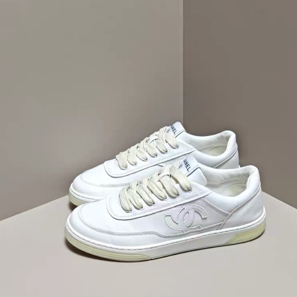 Authentic CHANEL White Sneakers